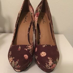floral print heels